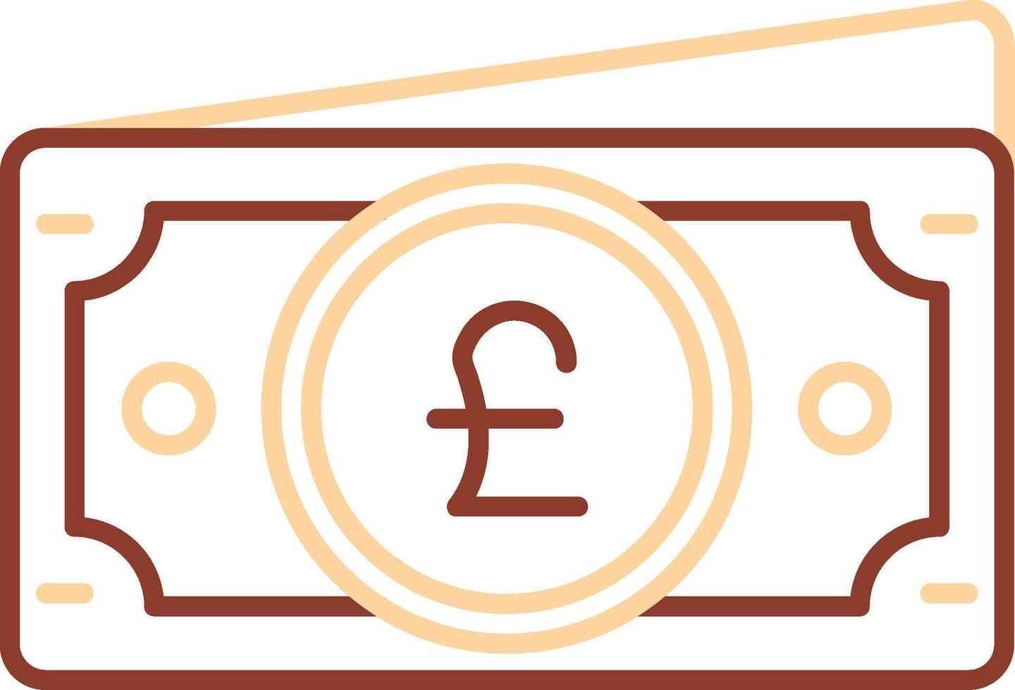 Pound Line Two Color Icon vector