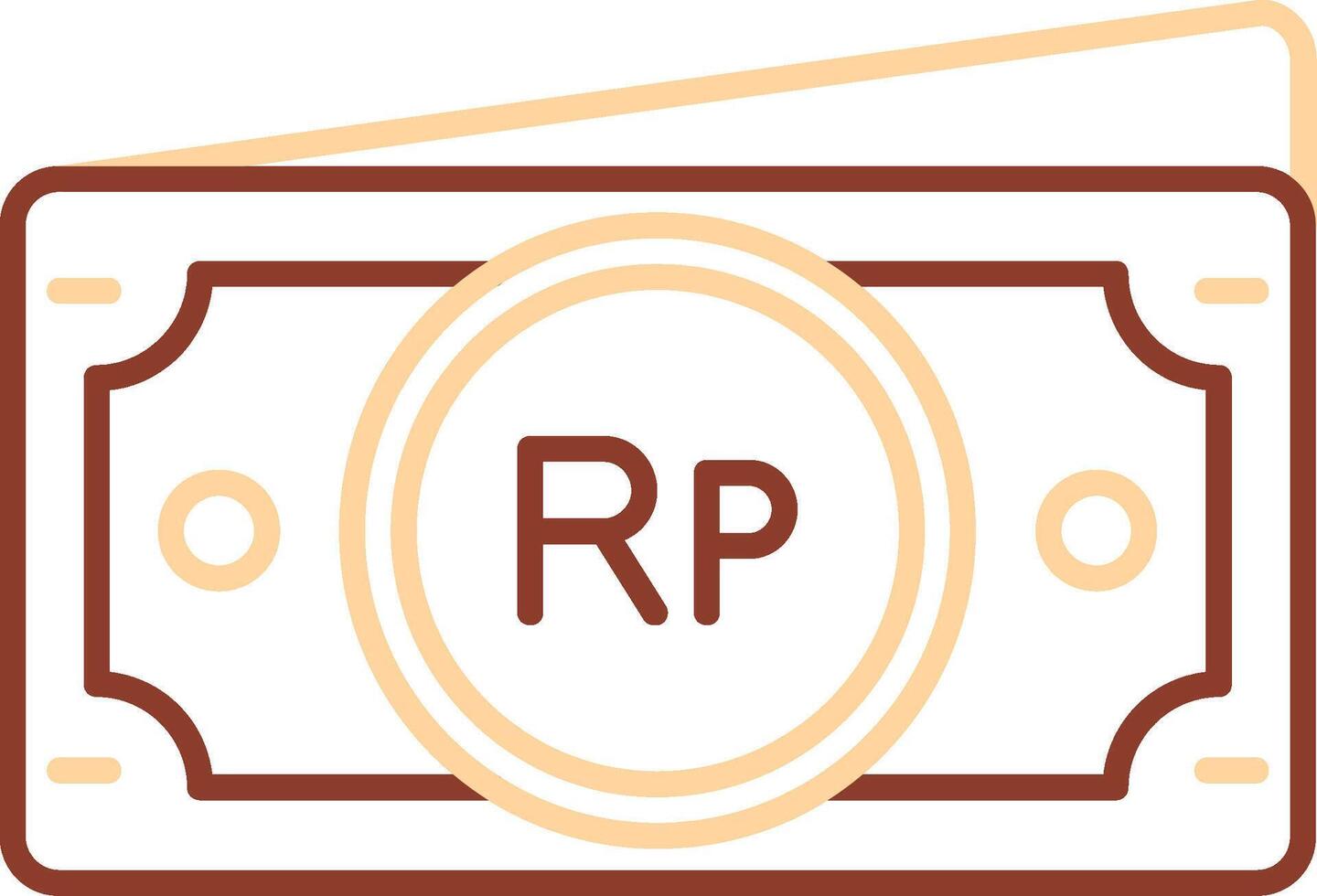 Indonesian rupiah Line Two Color Icon vector