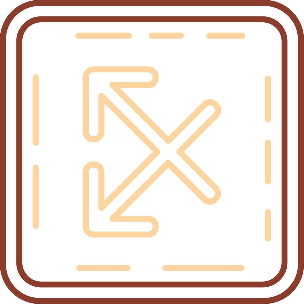 Intersect Line Two Color Icon vector