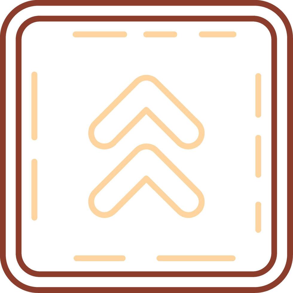 Chevron Line Two Color Icon vector