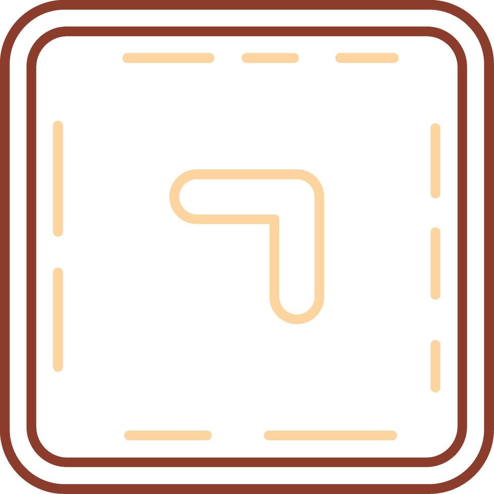 Chevron Line Two Color Icon vector