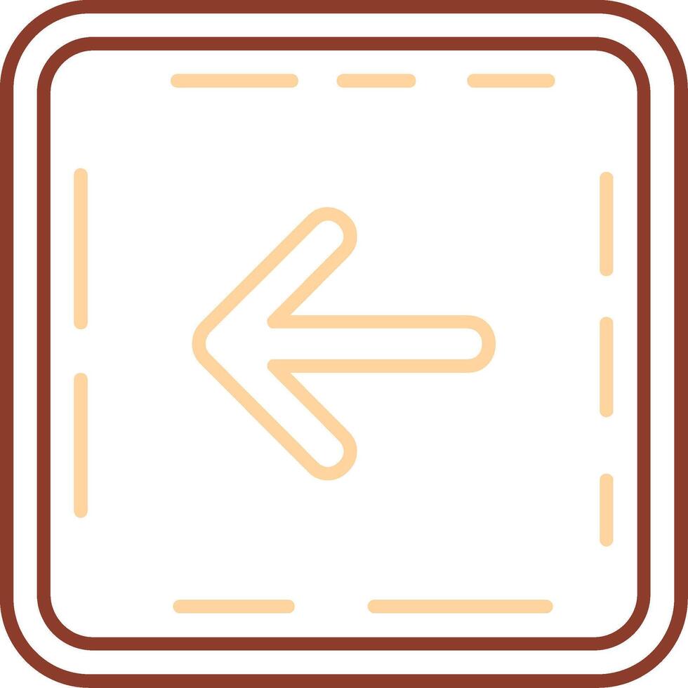 Left arrow Line Two Color Icon vector