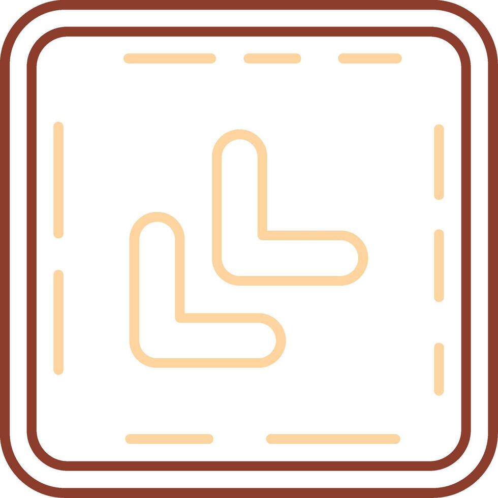 Chevron Line Two Color Icon vector