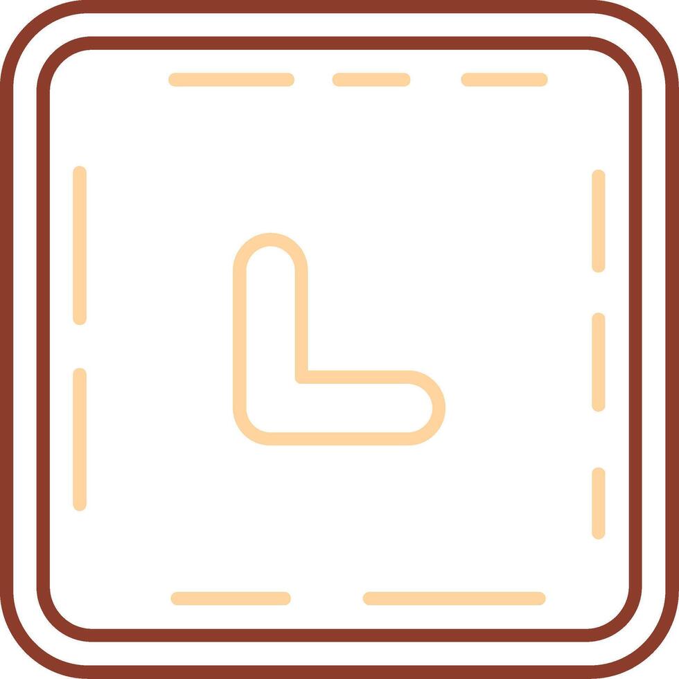 Chevron Line Two Color Icon vector