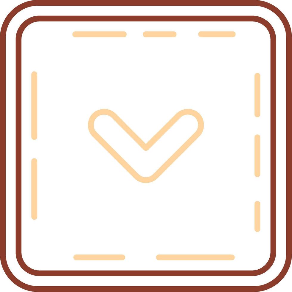 Chevron Line Two Color Icon vector