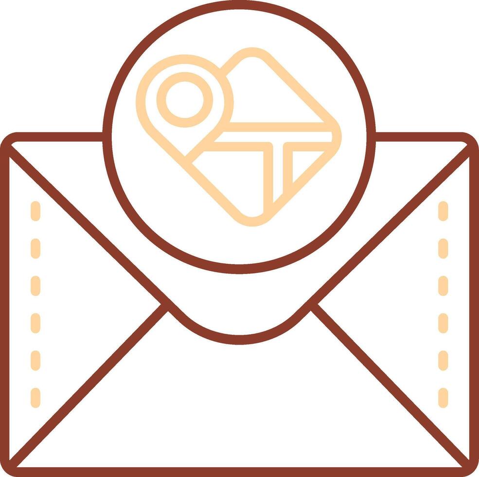 Location pin Line Two Color Icon vector