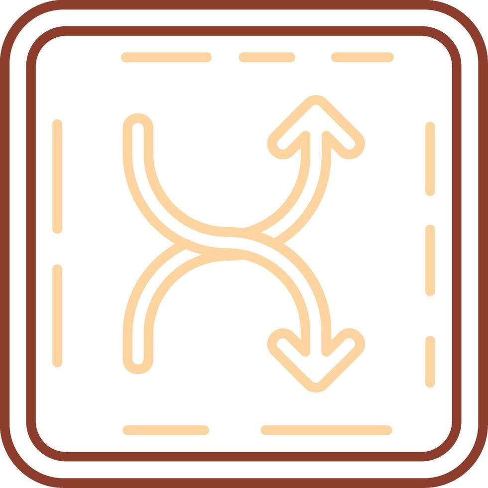 Shuffle Line Two Color Icon vector