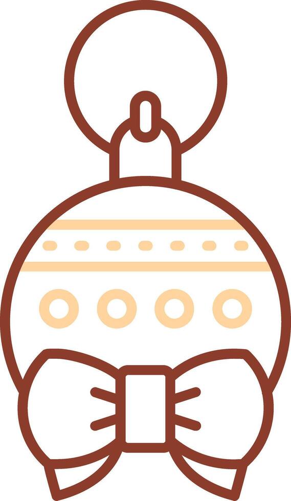 Bauble Line Two Color Icon vector
