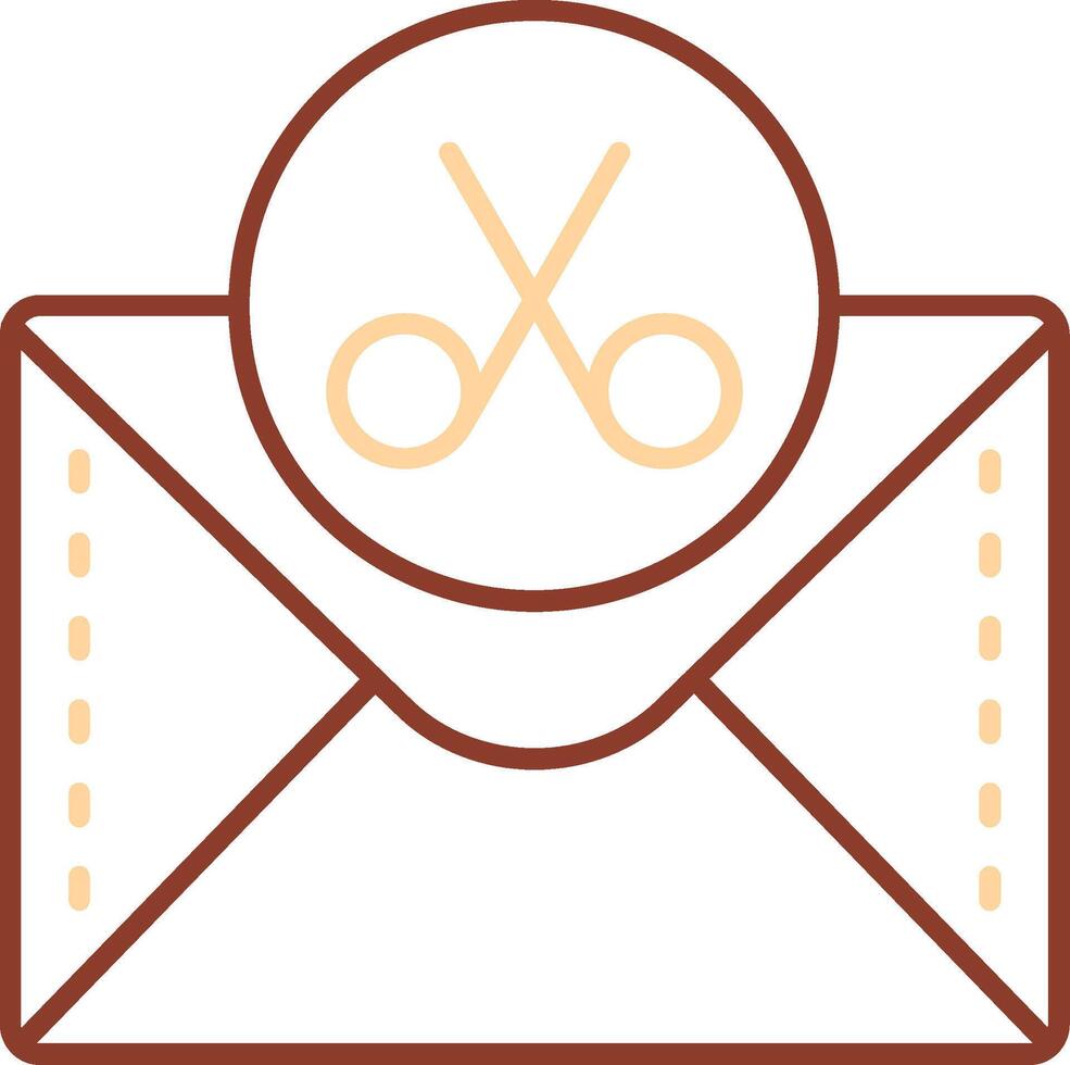 Scissor Line Two Color Icon vector