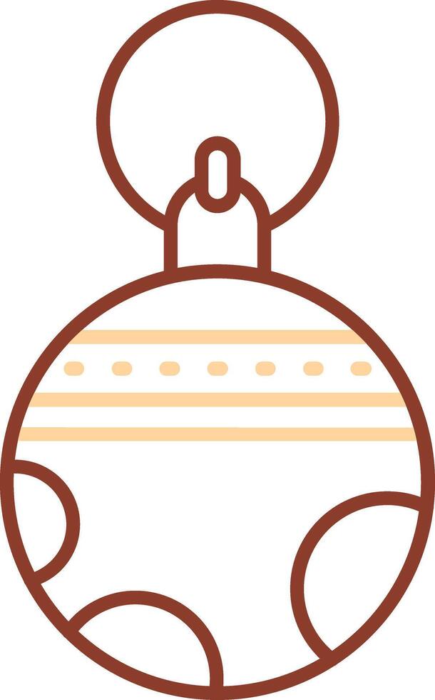 Bauble Line Two Color Icon vector