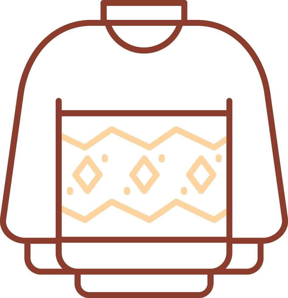 Sweater Line Two Color Icon vector