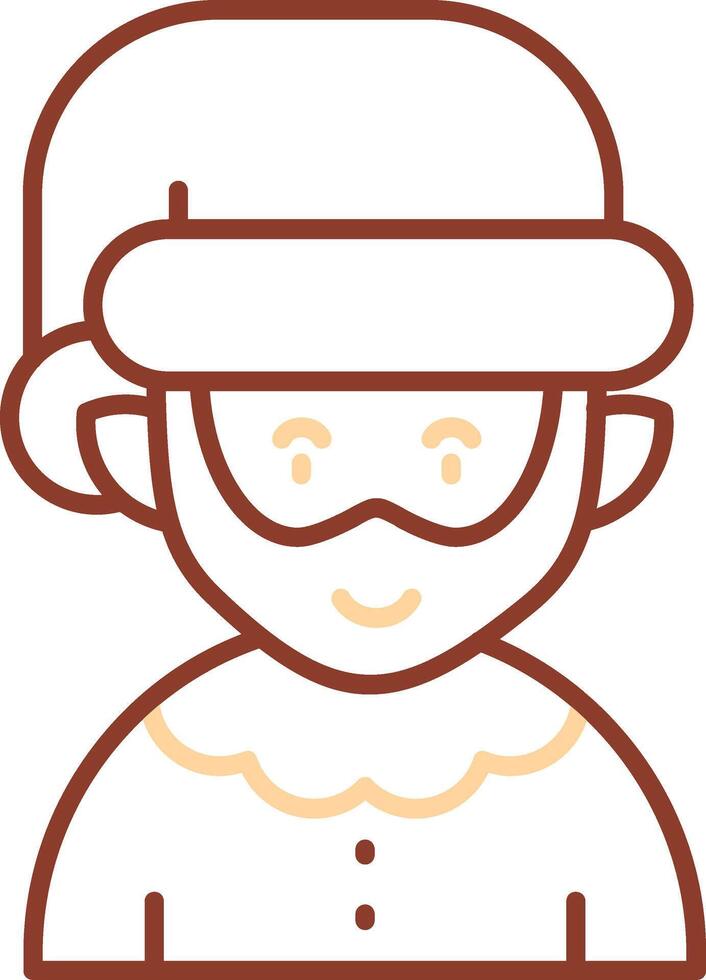 Elfie Line Two Color Icon vector