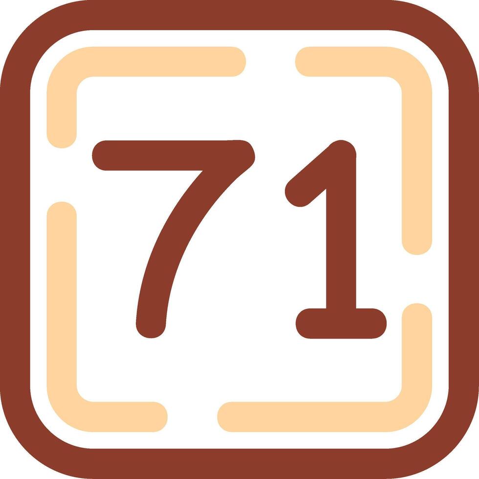 Seventy One Line Two Color Icon vector