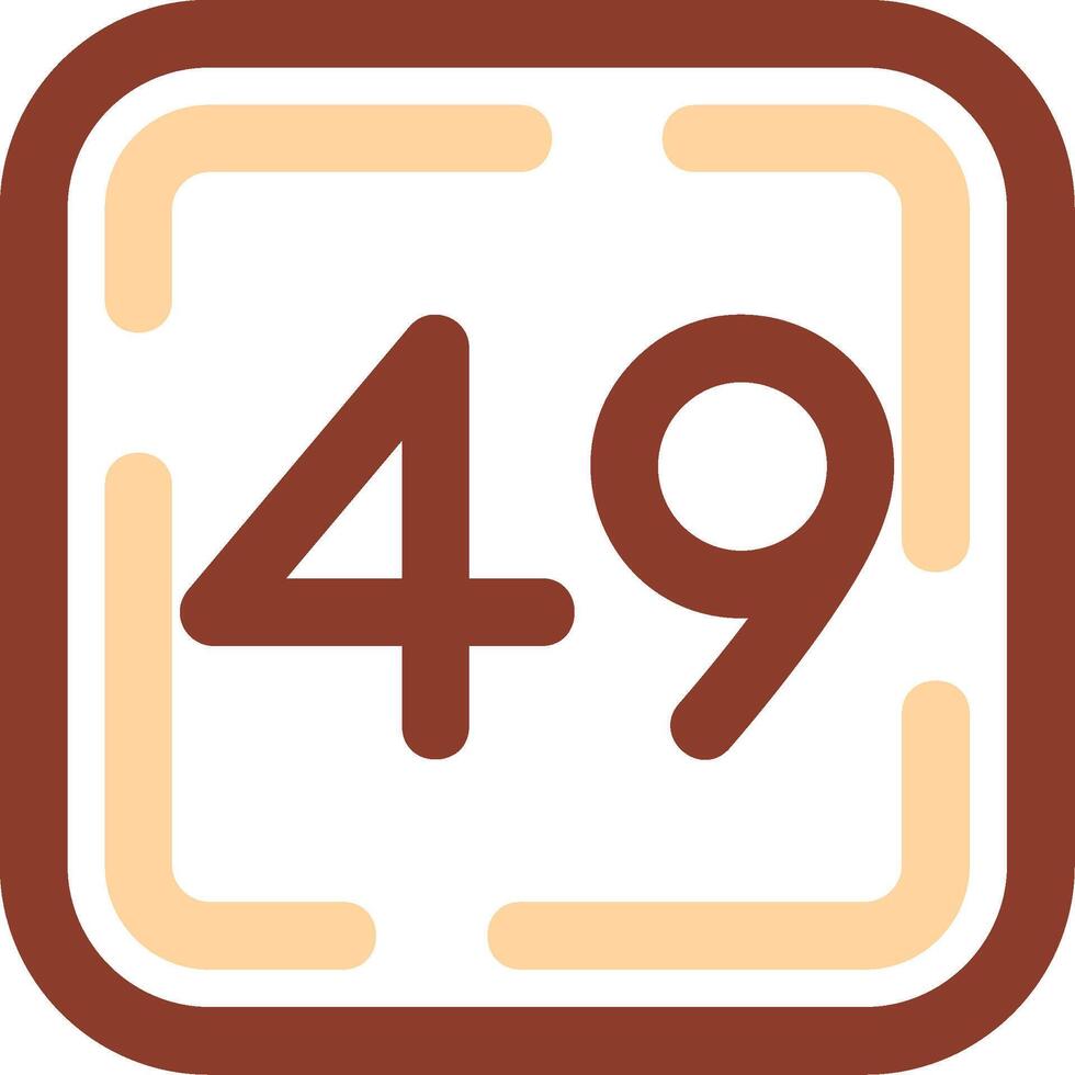 Forty Nine Line Two Color Icon vector