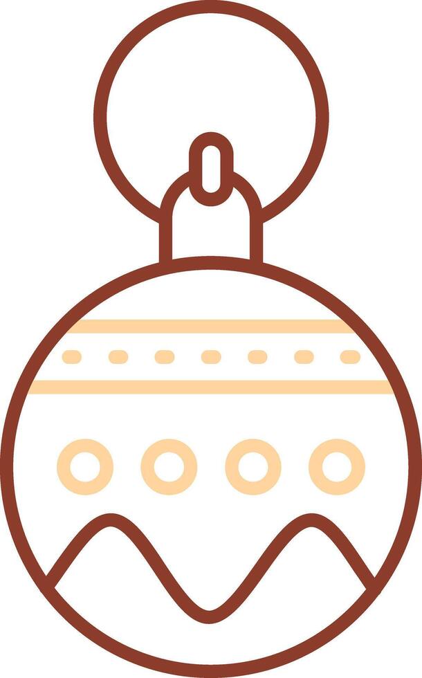 Bauble Line Two Color Icon vector