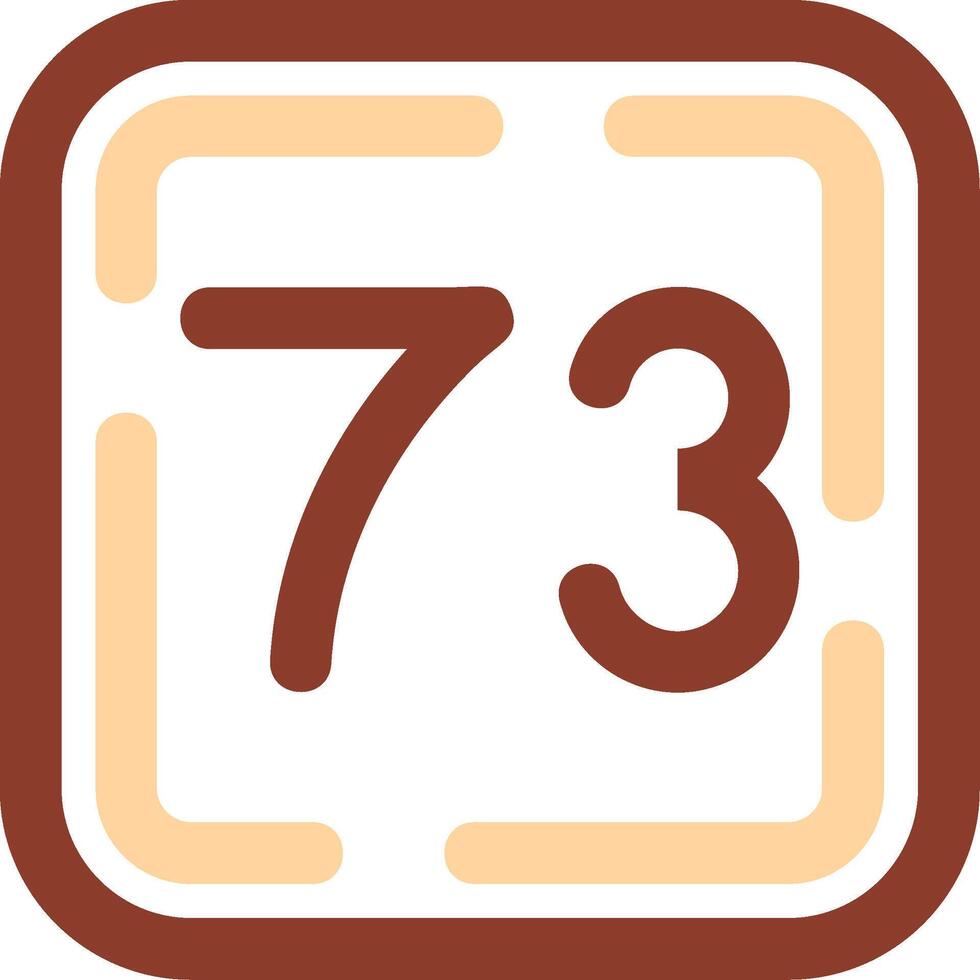 Seventy Three Line Two Color Icon vector