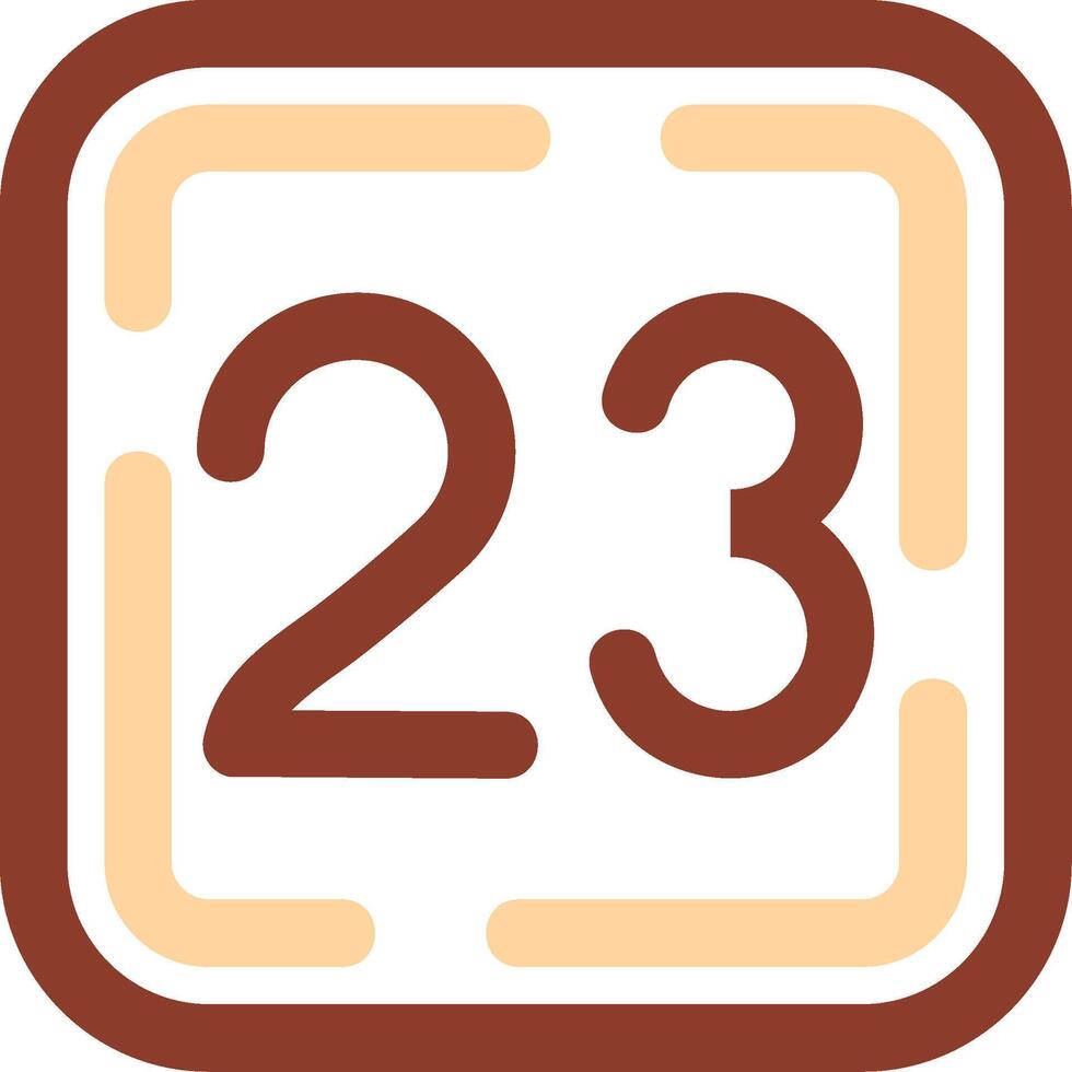 Twenty Three Line Two Color Icon vector