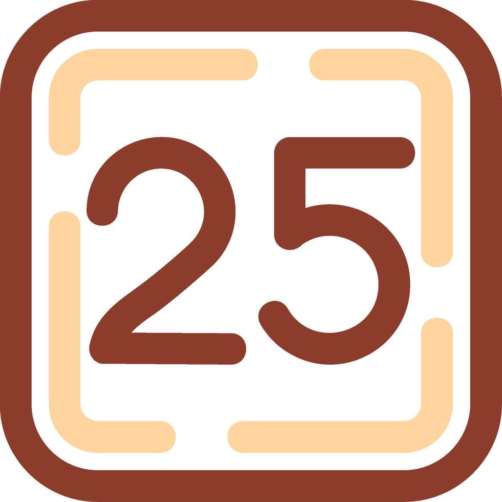 Twenty Five Line Two Color Icon vector