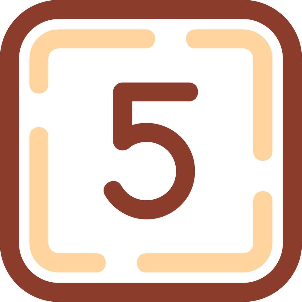 Five Line Two Color Icon vector