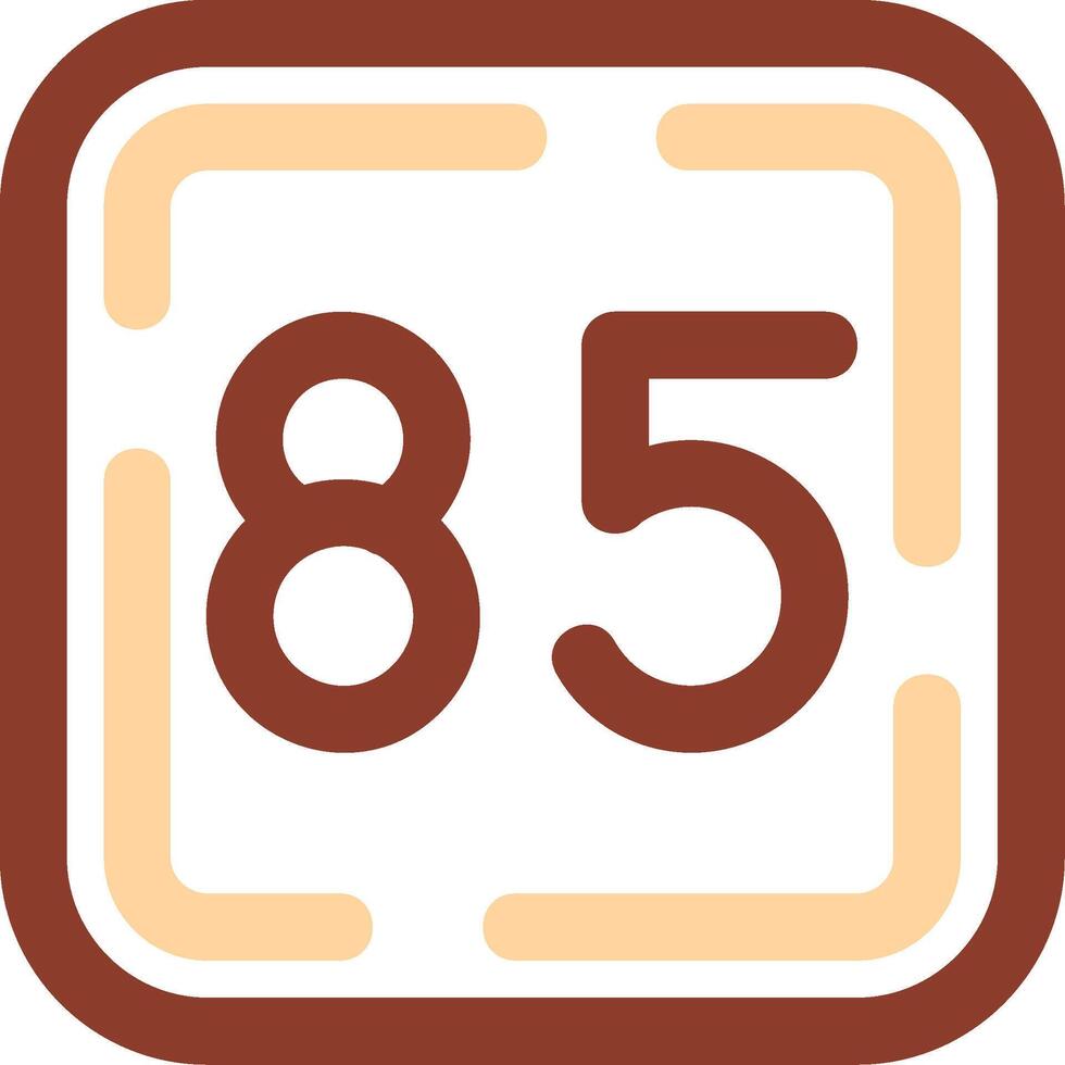 Eighty Five Line Two Color Icon vector