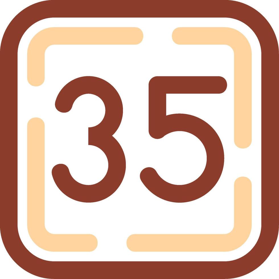 Thirty Five Line Two Color Icon vector