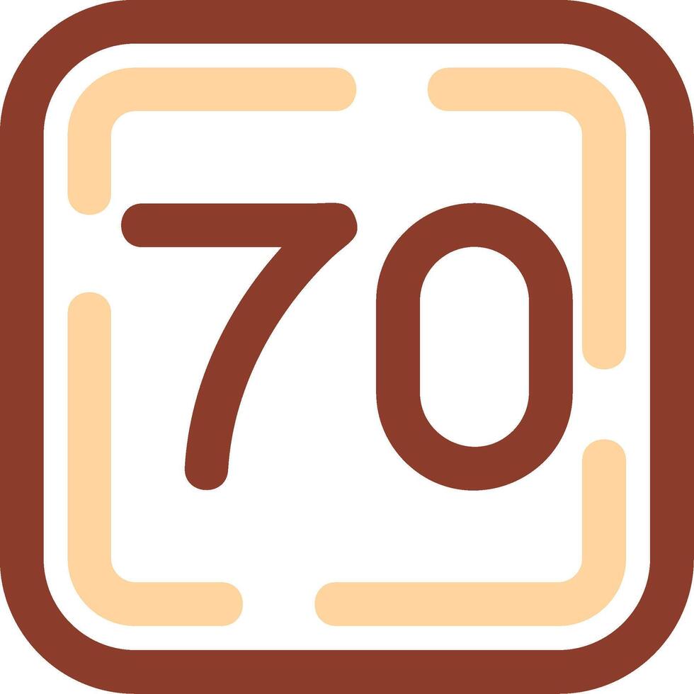 Seventy Line Two Color Icon vector