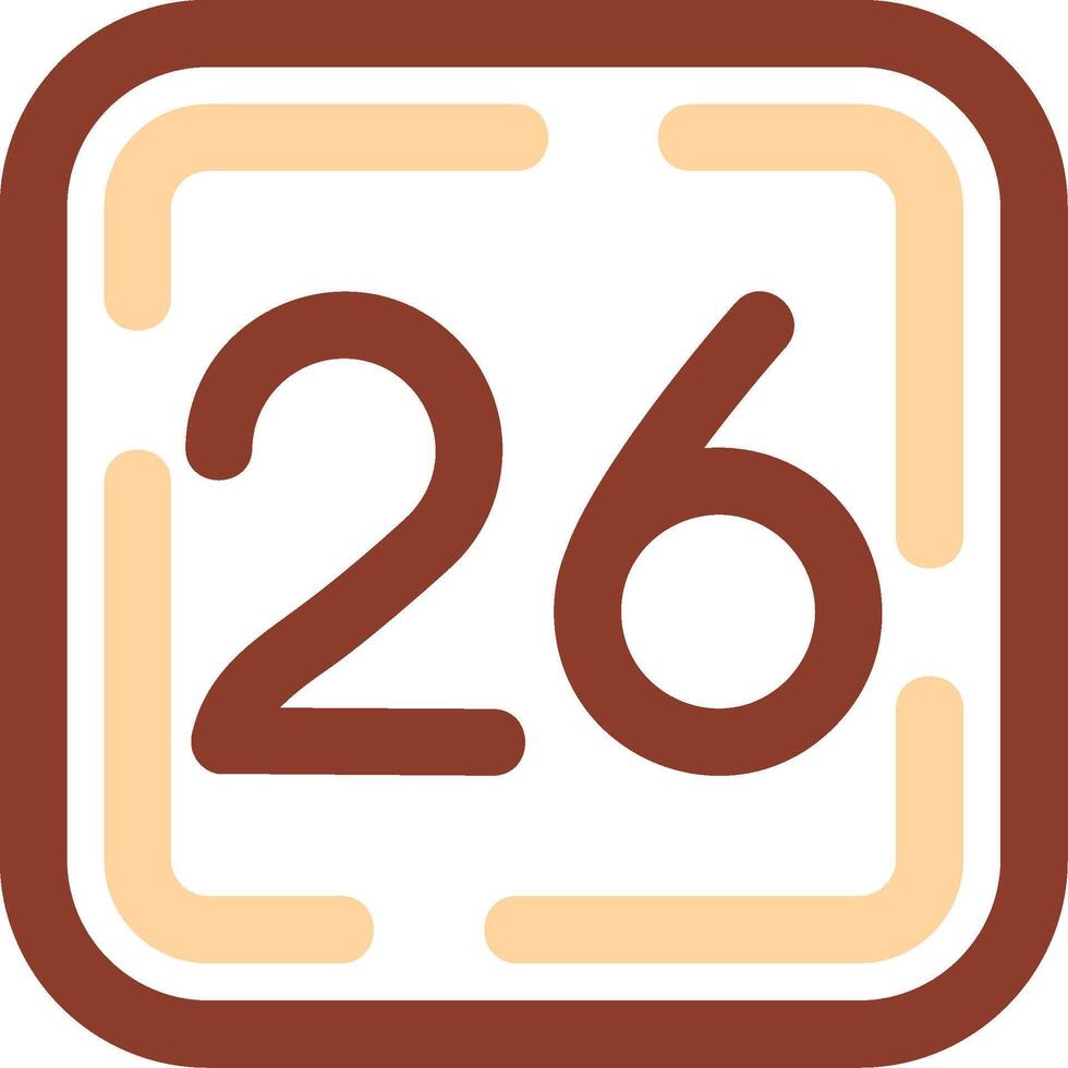 Twenty Six Line Two Color Icon vector