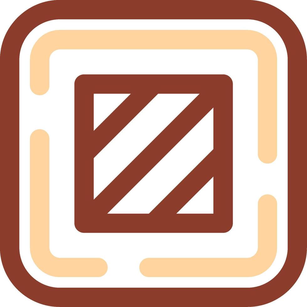 Square Line Two Color Icon vector