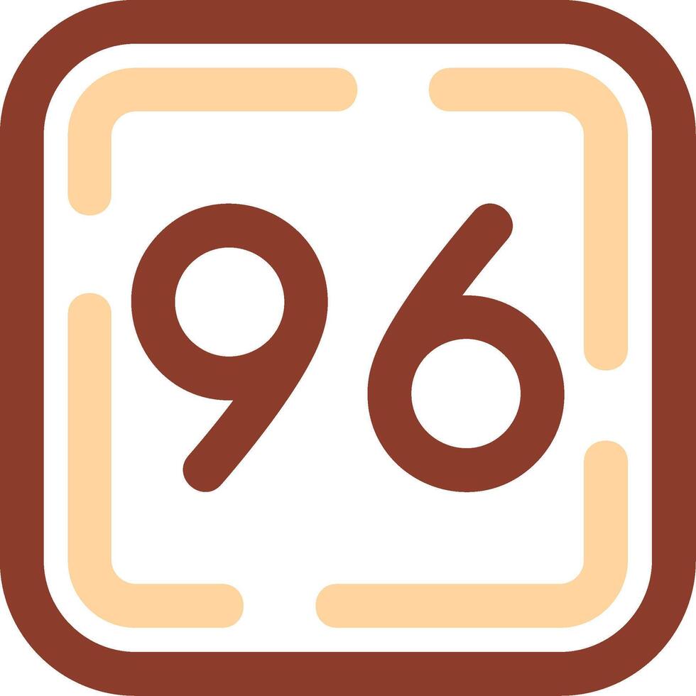 Ninety Six Line Two Color Icon vector