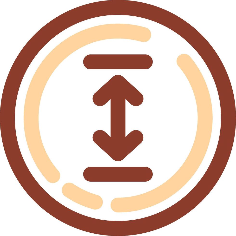 Up and down arrow Line Two Color Icon vector
