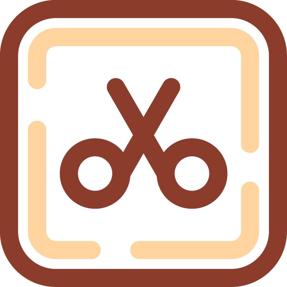 Scissor Line Two Color Icon vector