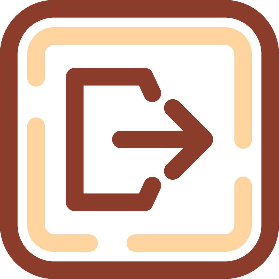 Logout Line Two Color Icon vector