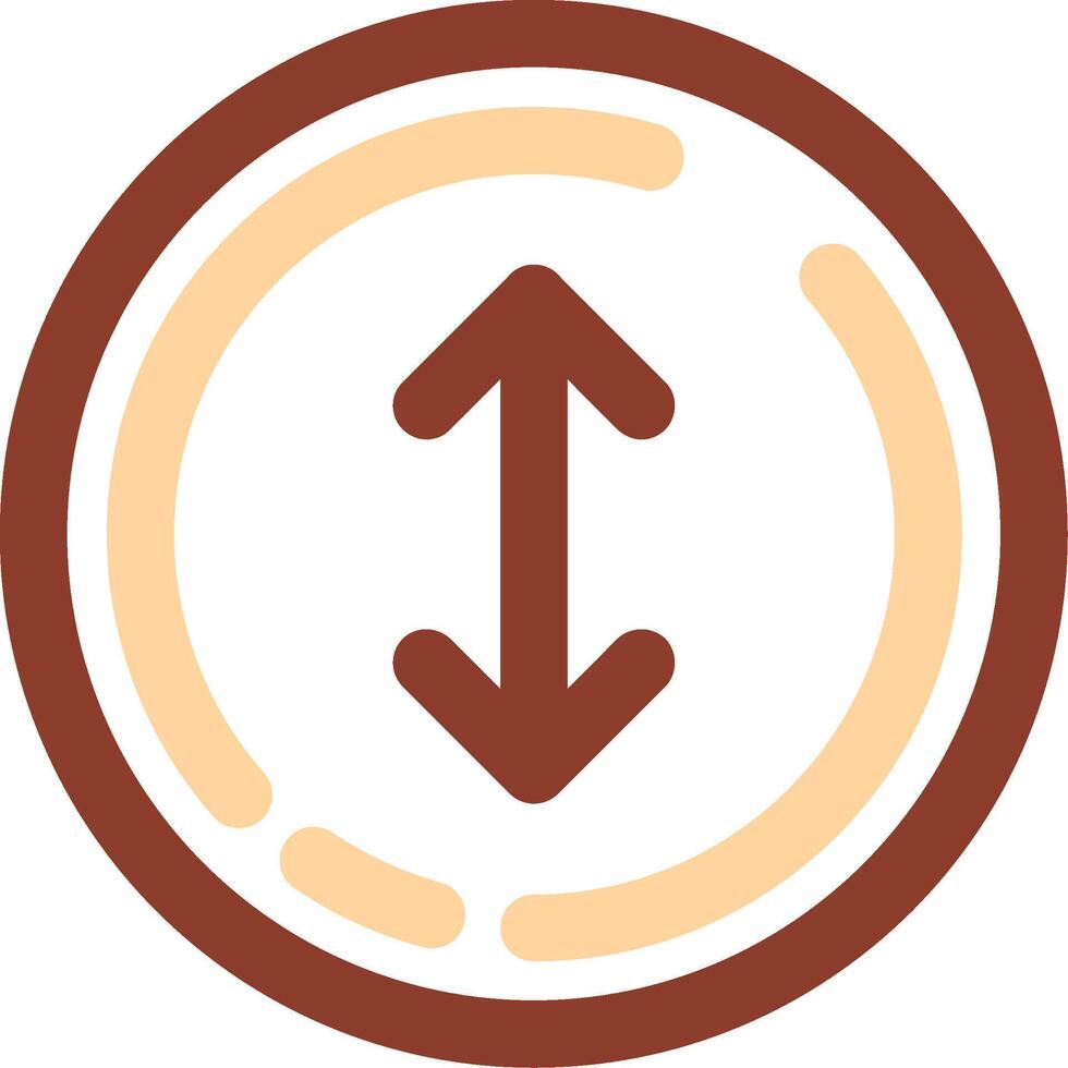 Up and down arrow Line Two Color Icon vector