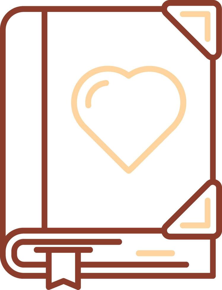 Love Line Two Color Icon vector