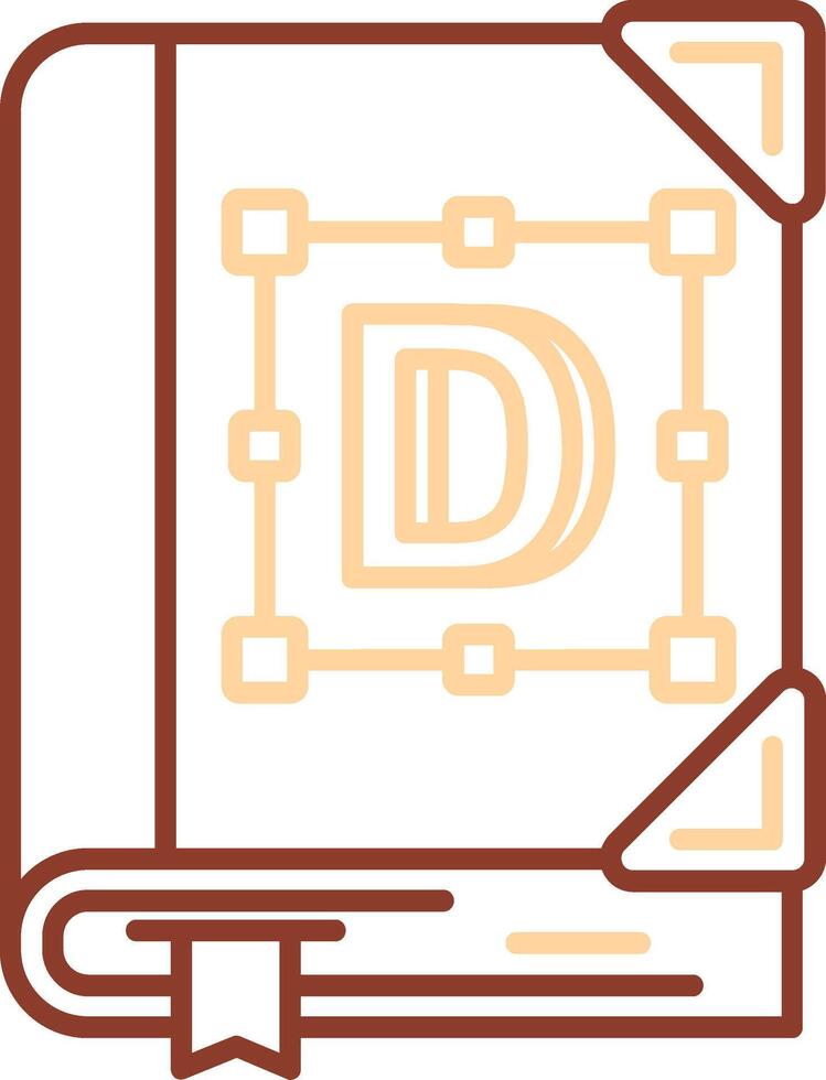 Font Line Two Color Icon vector