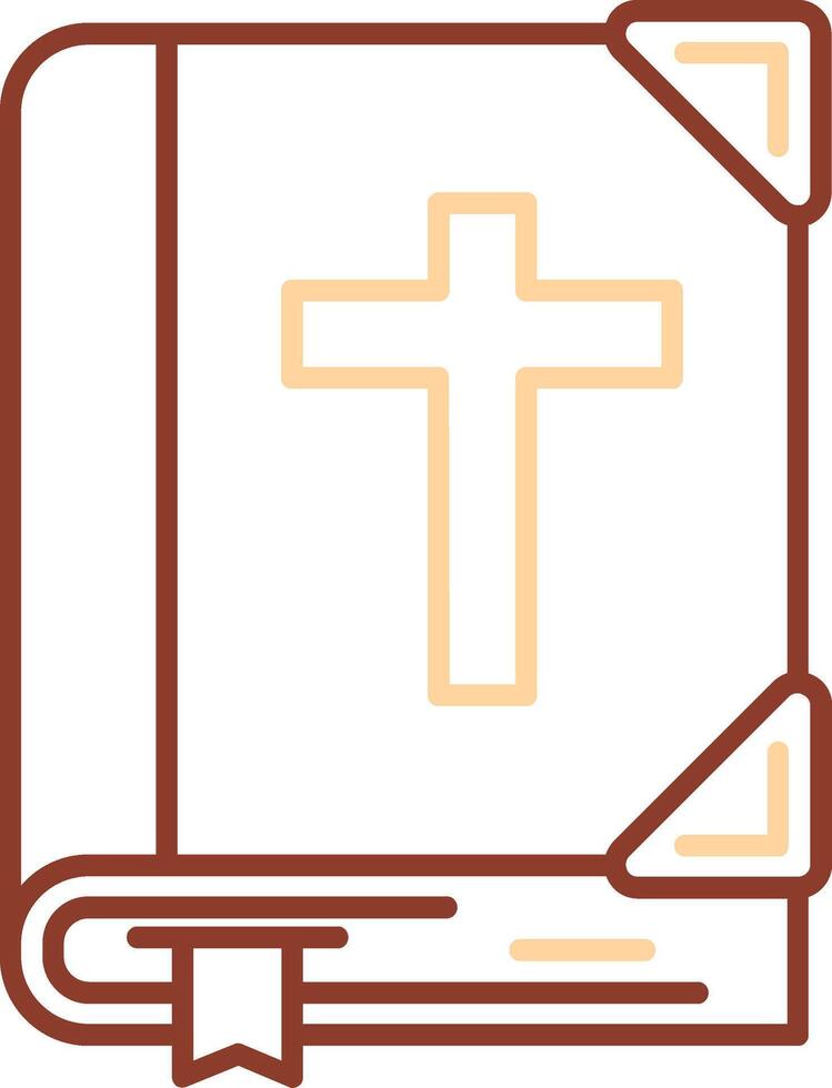 Bible Line Two Color Icon vector