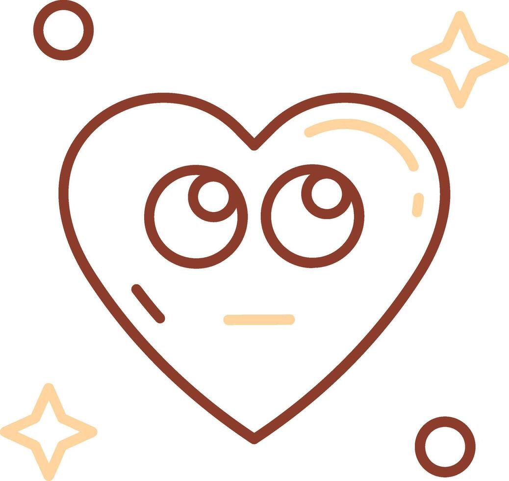 Rolling eyes Line Two Color Icon vector