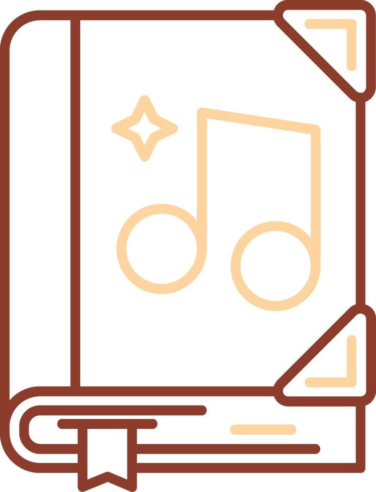 Music Line Two Color Icon vector