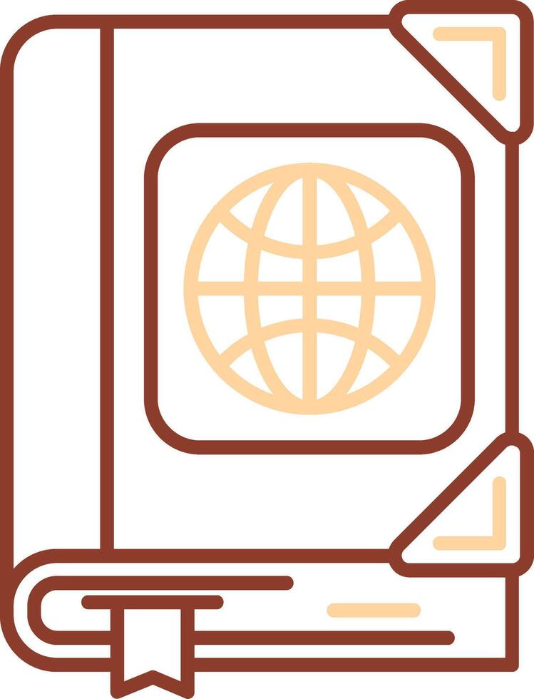 Atlas Line Two Color Icon vector