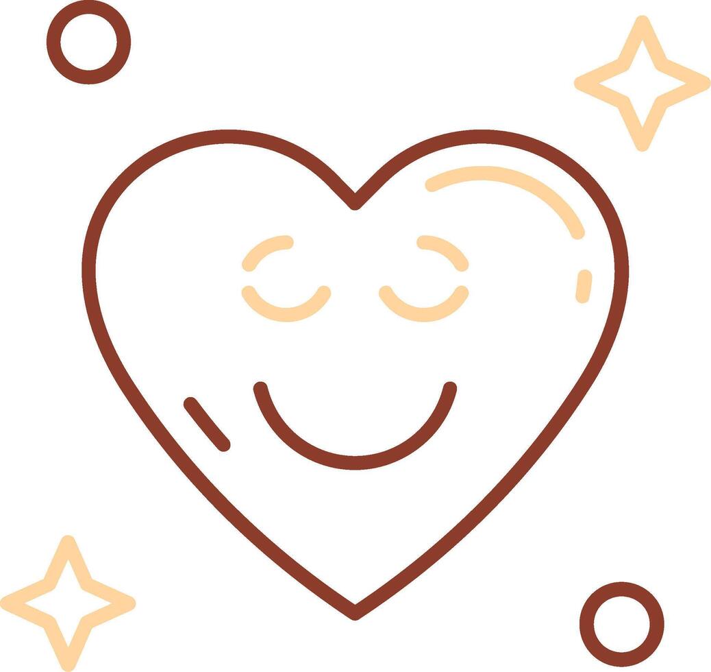 Relieved Line Two Color Icon vector