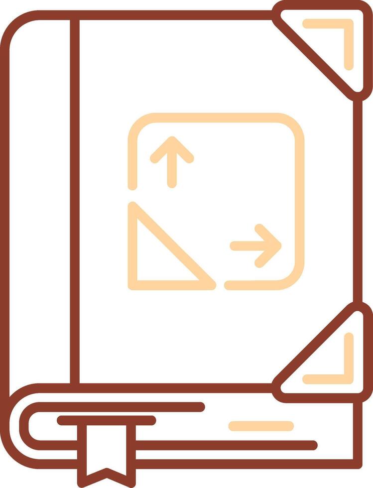 Trigonometry Line Two Color Icon vector