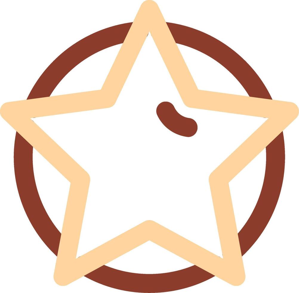 Star Line Two Color Icon vector