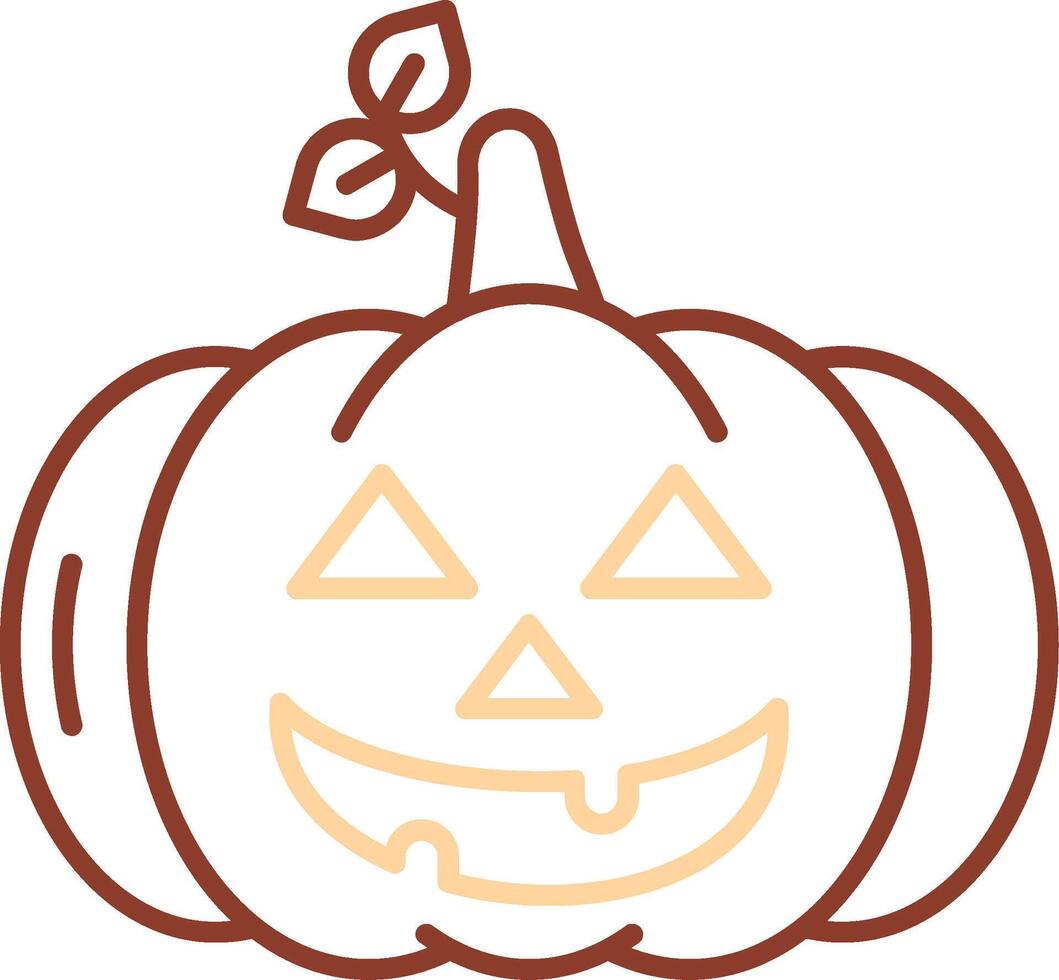 Pumpkin Line Two Color Icon vector