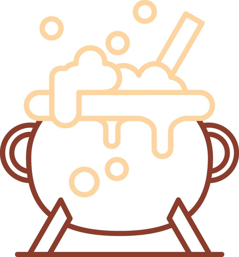 Cauldron Line Two Color Icon vector
