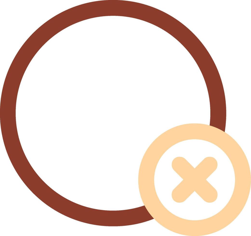 Delete circle Line Two Color Icon vector