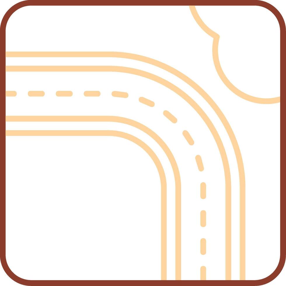 Highway Line Two Color Icon vector