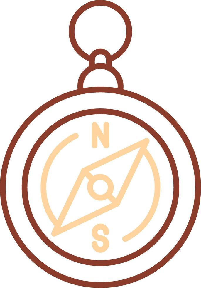 Compass Line Two Color Icon vector