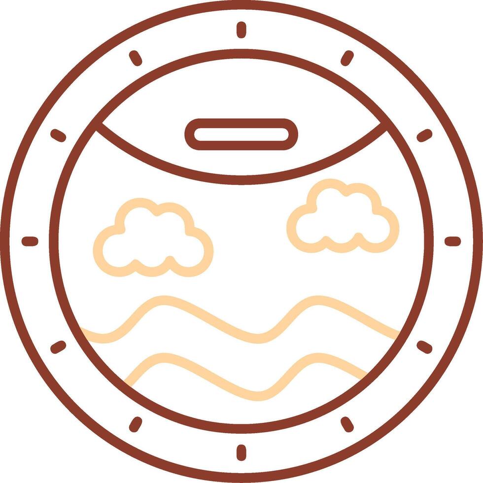 Porthole Line Two Color Icon vector