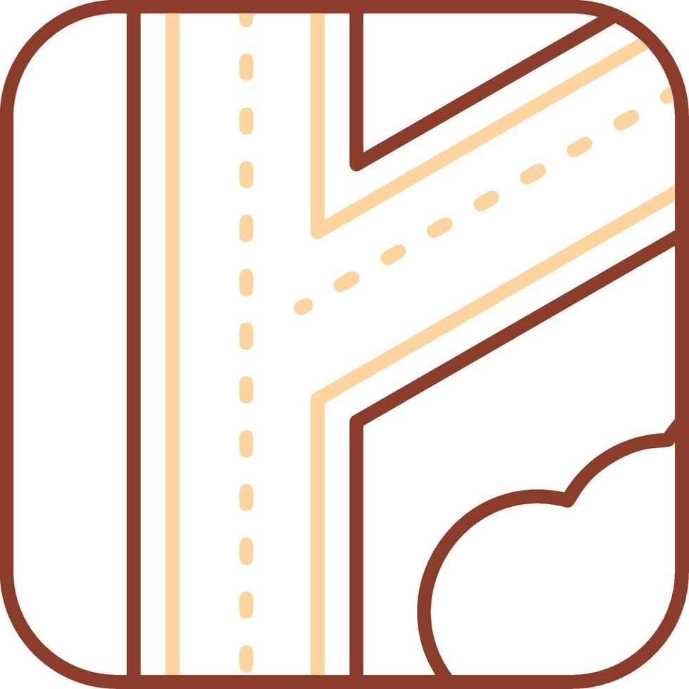 Road Line Two Color Icon vector
