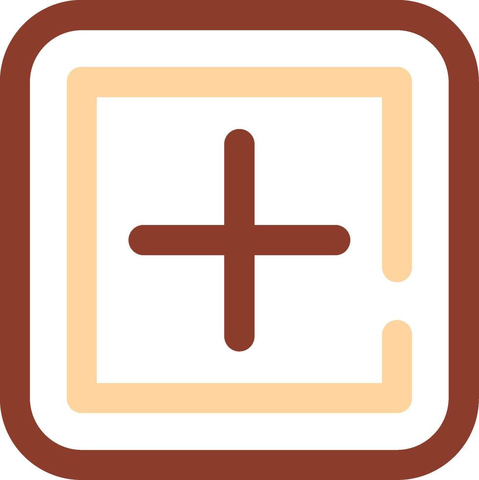 Add square Line Two Color Icon vector